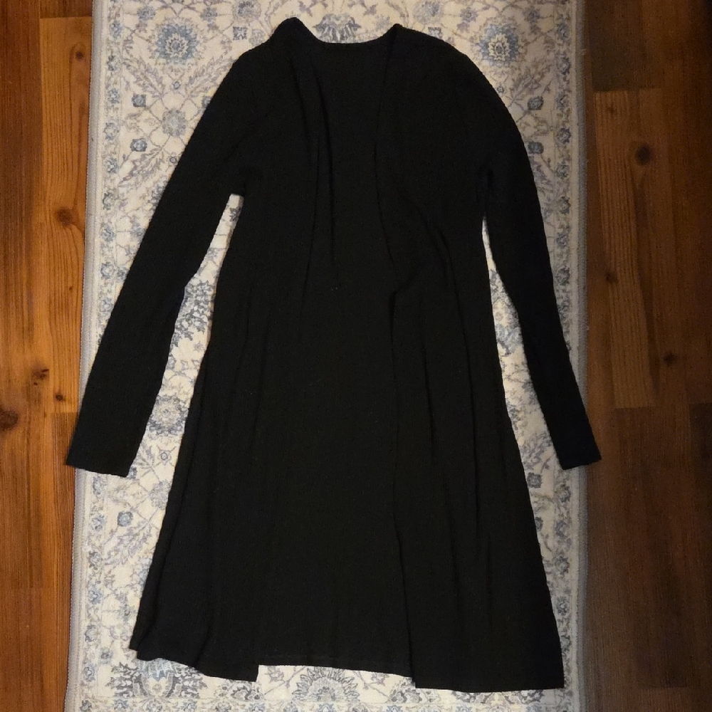 lightweight long cardigan, side slits